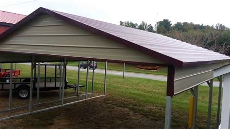 boxed eave versus vertical style of metal carport|metal carport roofing.